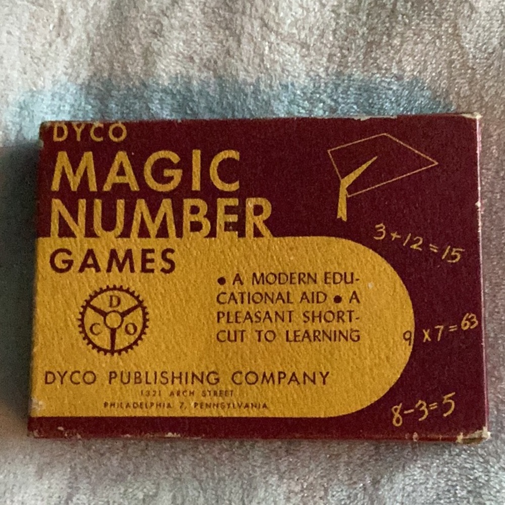 RARE 1940s Vintage Dyco Magic Number Game with instructions LIKE NEW